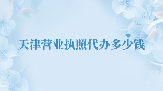 天津營(yíng)業(yè)執(zhí)照代辦多少錢(qián)